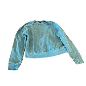Blue Cropped Sweat top Women’s M